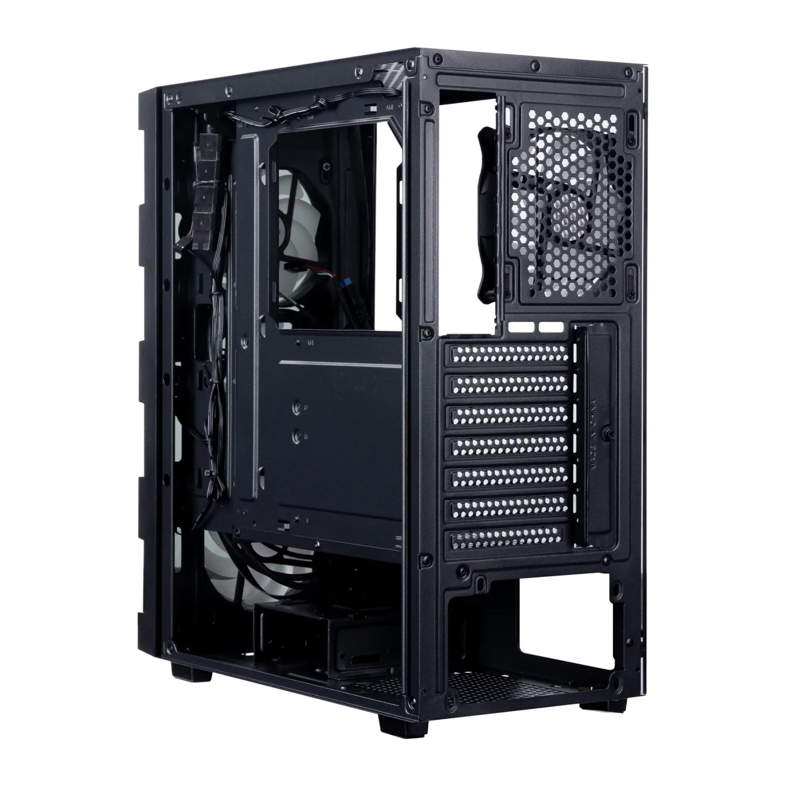 Корпус Prologix E114 Tempered Glass Black, E114 Black UA