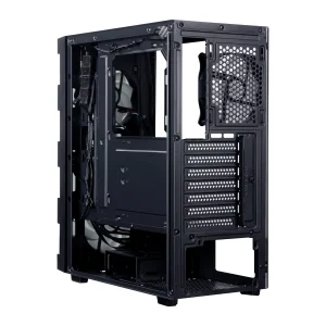 Корпус Prologix E114 Tempered Glass Black, E114 Black UA