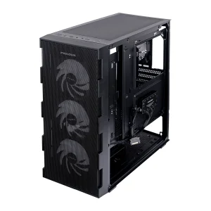 Корпус Prologix E115 Tempered Glass&Mesh Black, E115 Black UA