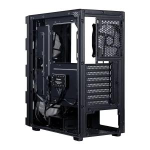 Корпус Prologix E115 Tempered Glass&Mesh Black, E115 Black UA