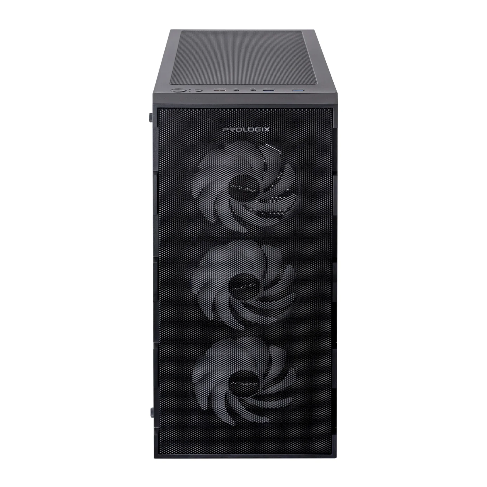 Корпус Prologix E115 Tempered Glass&Mesh Black, E115 Black UA