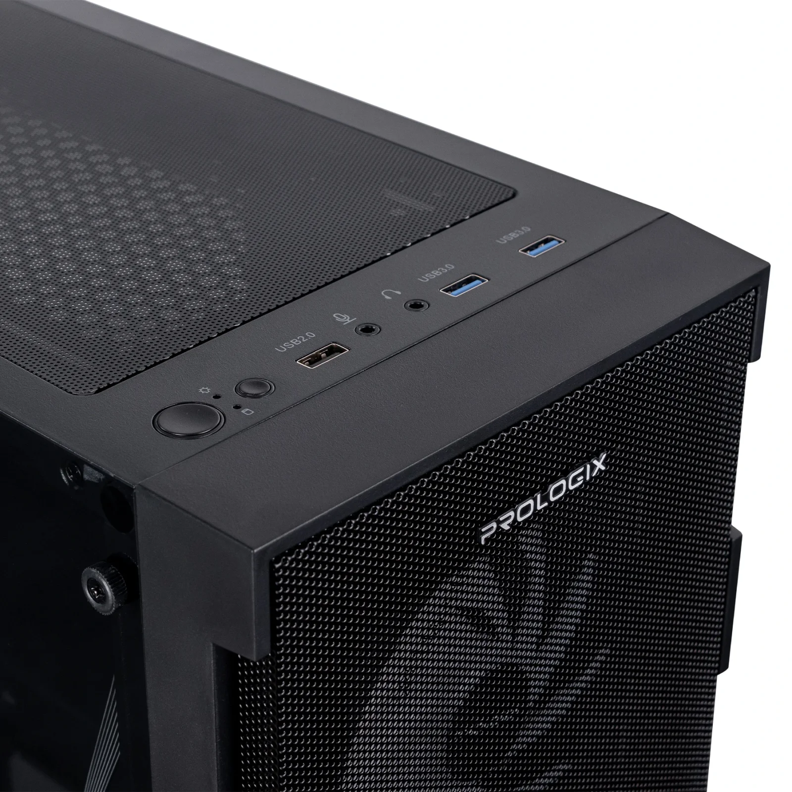 Корпус Prologix E115 Tempered Glass&Mesh Black, E115 Black UA