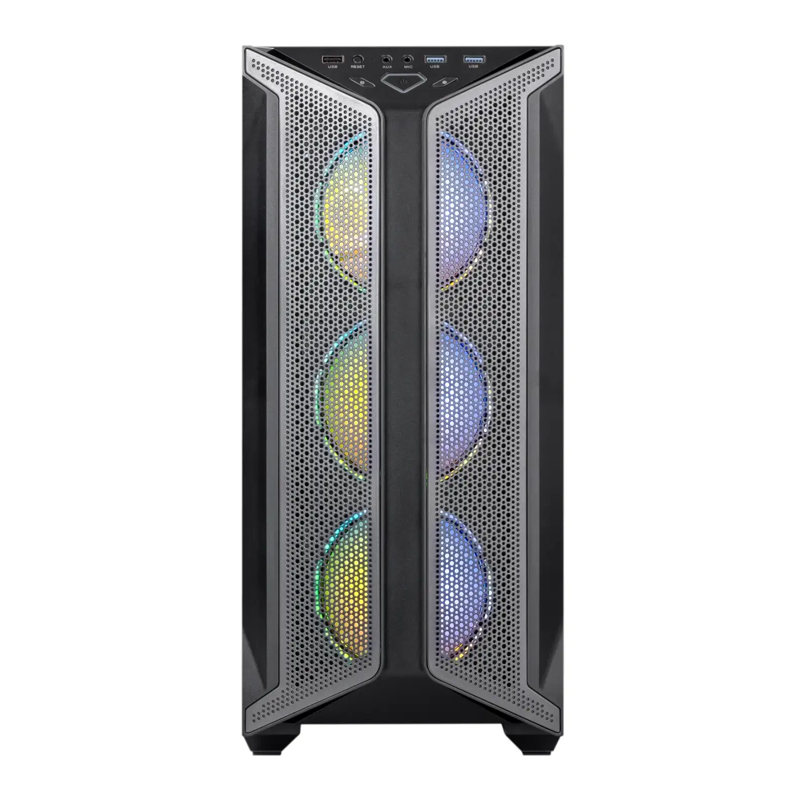 Корпус Prologix E119 Tempered Glass&Mesh Black, E119 Black UA