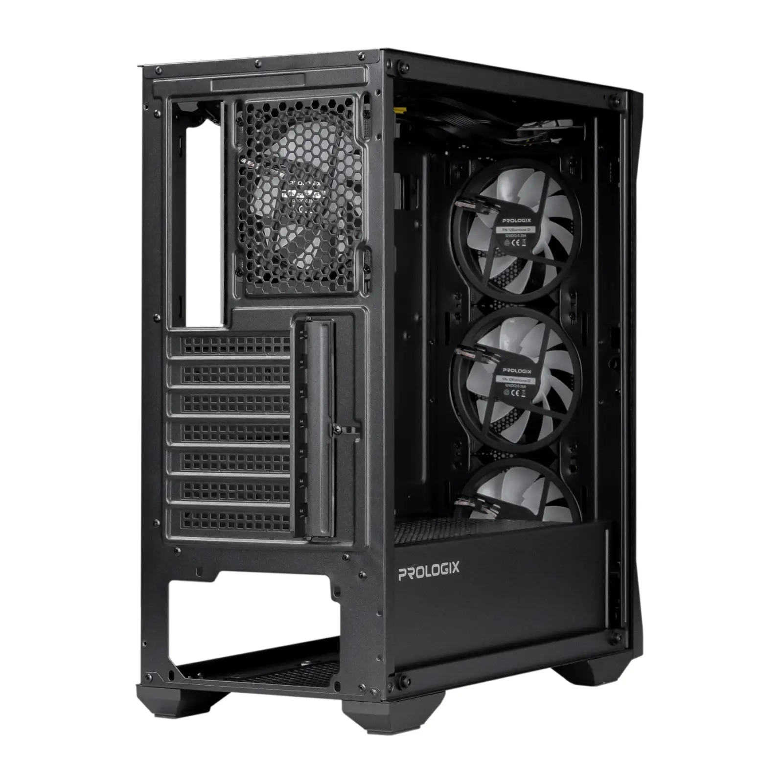 Корпус Prologix E119 Tempered Glass&Mesh Black, E119 Black UA