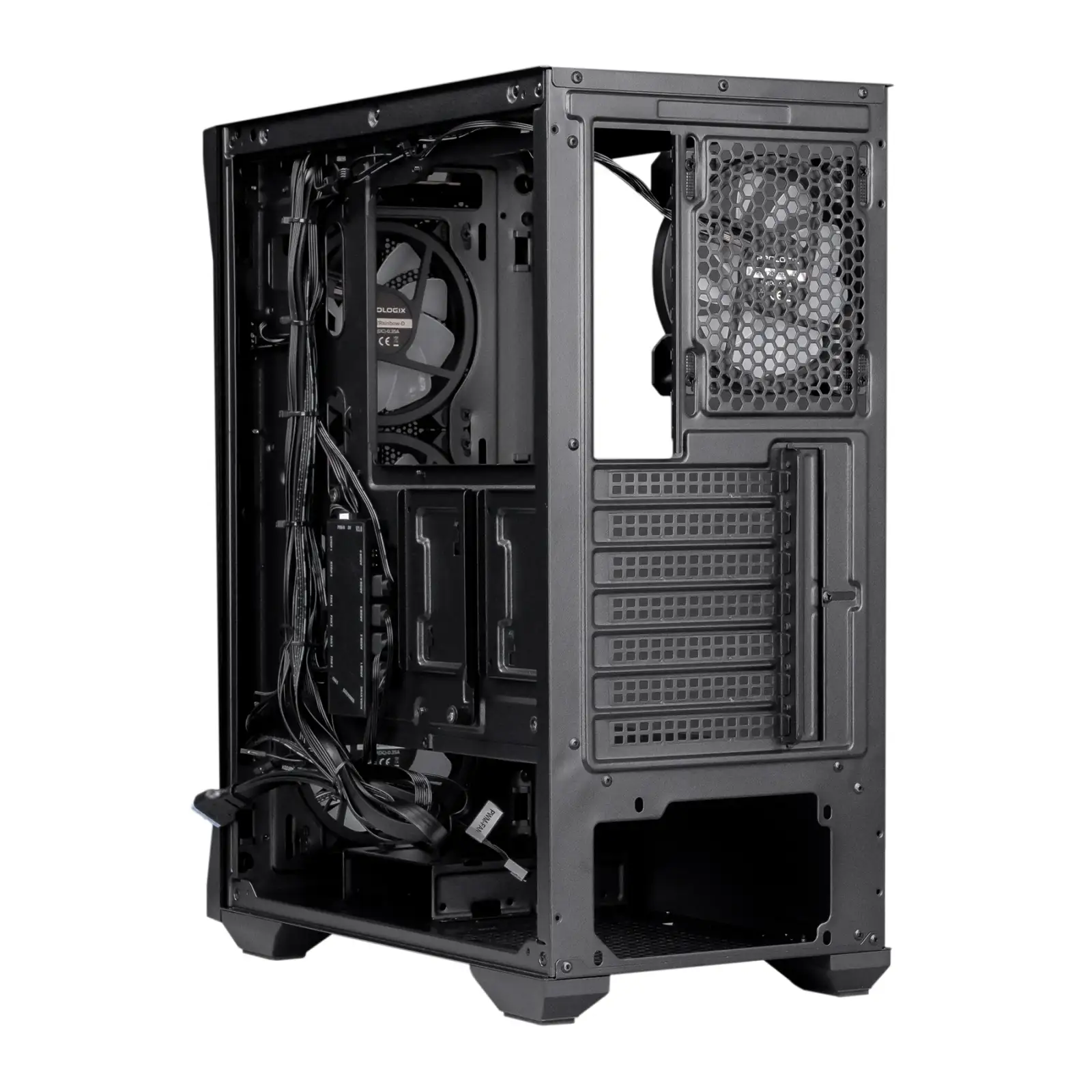 Корпус Prologix E119 Tempered Glass&Mesh Black, E119 Black UA