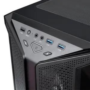 Корпус Prologix E119 Tempered Glass&Mesh Black, E119 Black UA