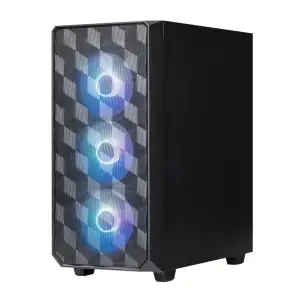 Корпус Prologix E120 Tempered Glass&Mesh Black, E120 Black UA