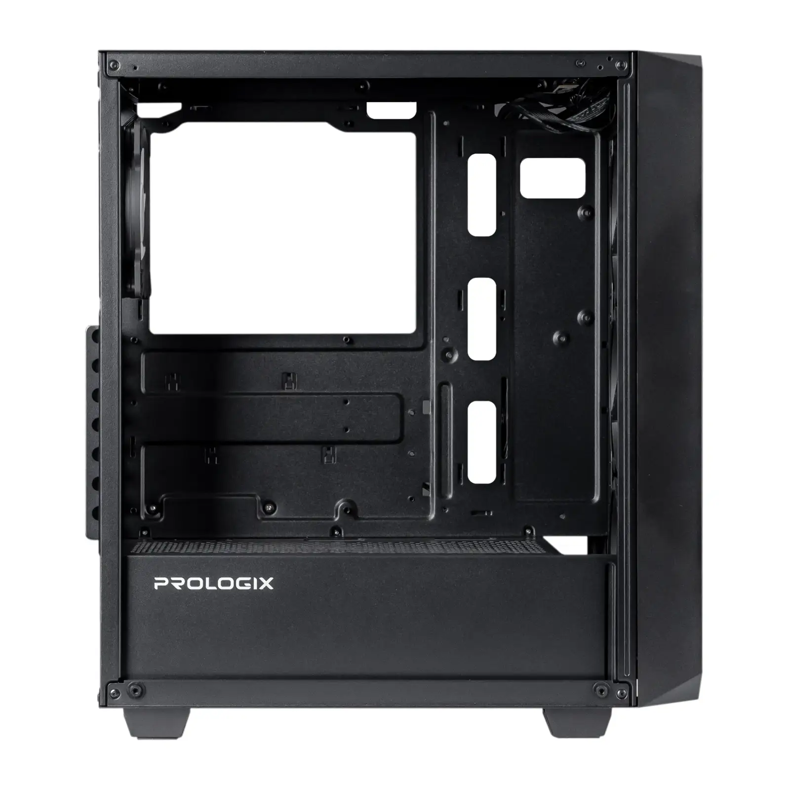Корпус Prologix E120 Tempered Glass&Mesh Black, E120 Black UA