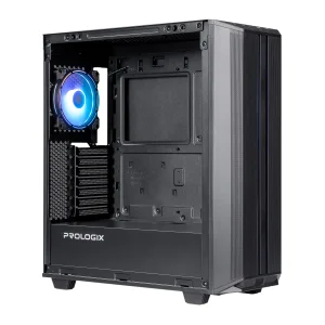 Корпус Prologix E122 Tempered Glass&Mesh Black, E122 Black UA