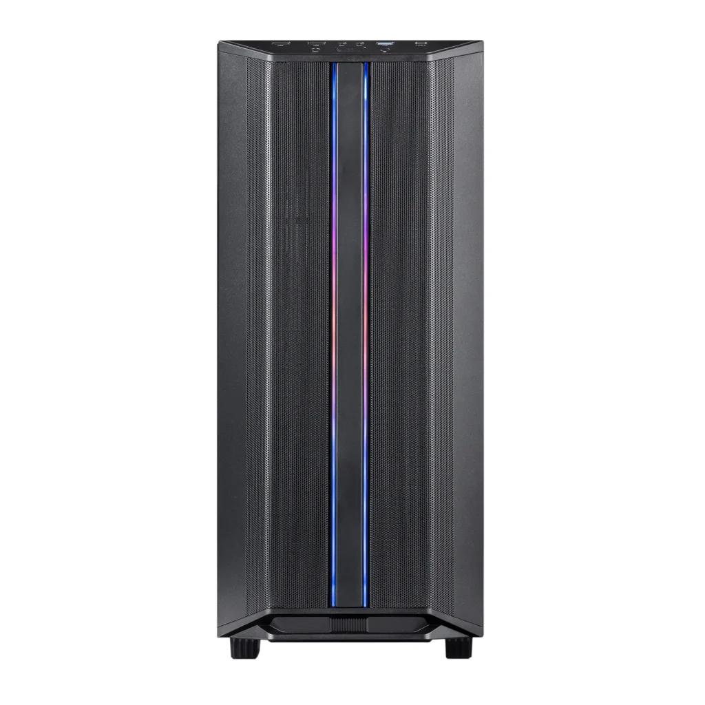 Корпус Prologix E122 Tempered Glass&Mesh Black, E122 Black UA