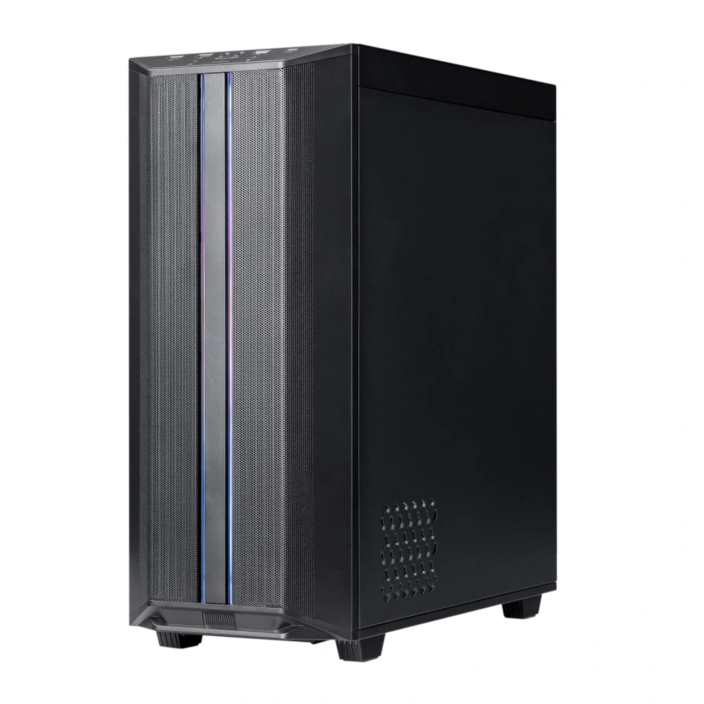 Корпус Prologix E122 Tempered Glass&Mesh Black, E122 Black UA