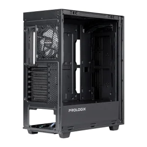 Корпус Prologix E122 Tempered Glass&Mesh Black, E122 Black UA