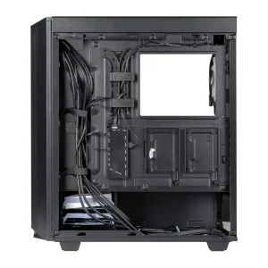 Корпус Prologix E122 Tempered Glass&Mesh Black, E122 Black UA