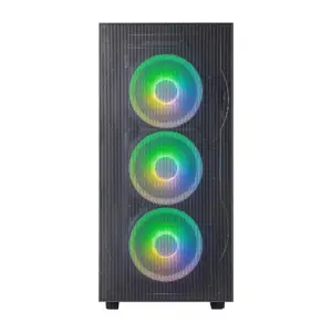Корпус Prologix E123 Tempered Glass&Mesh Black, E123 Black UA