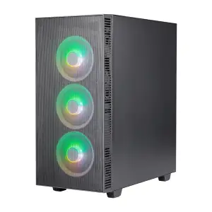 Корпус Prologix E123 Tempered Glass&Mesh Black, E123 Black UA