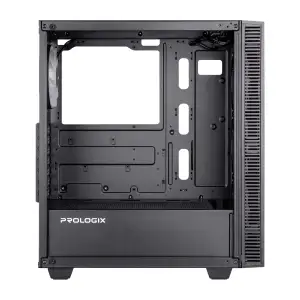 Корпус Prologix E123 Tempered Glass&Mesh Black, E123 Black UA