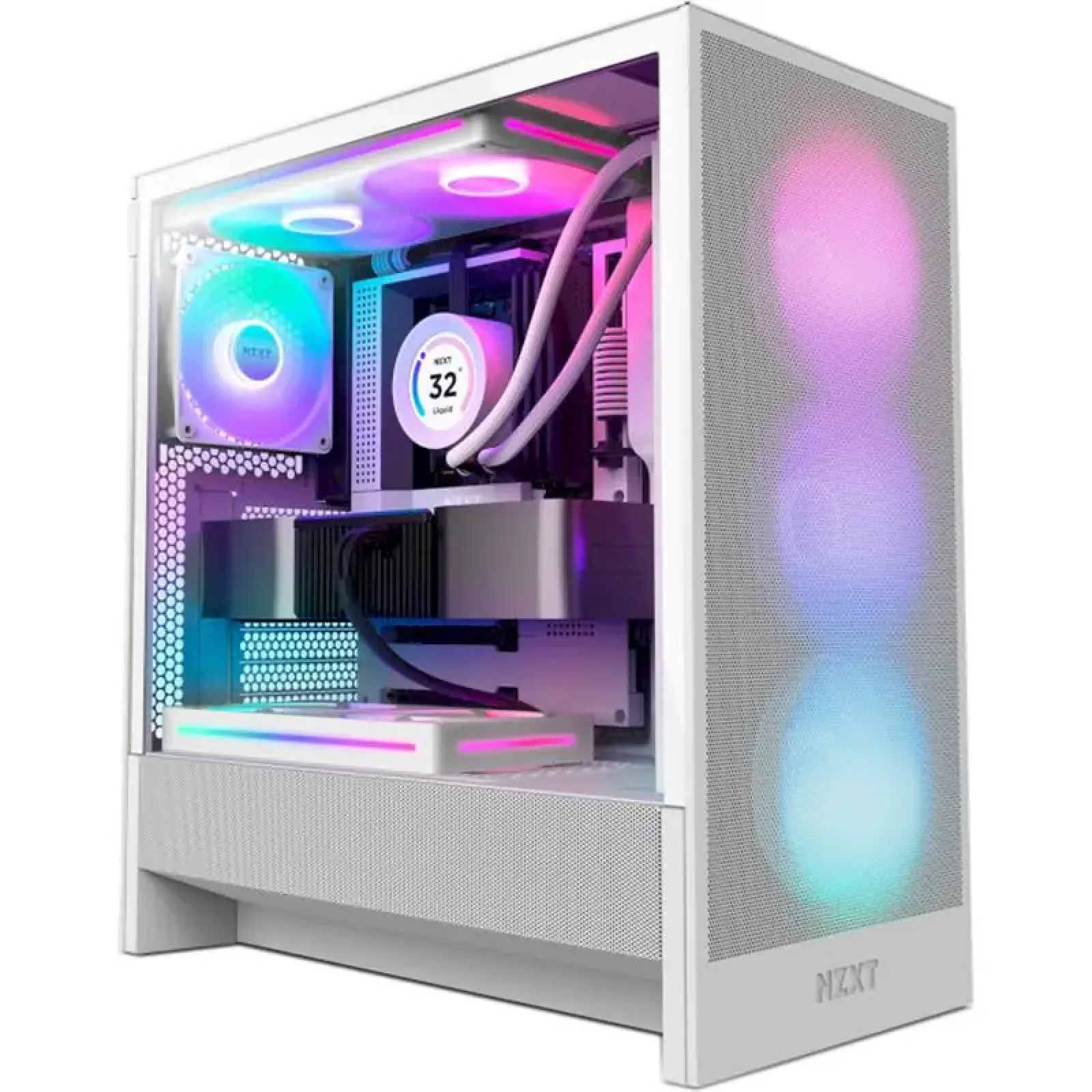 Корпус NZXT H5 Flow RGB White (CC-H52FW-R1) без БП UA