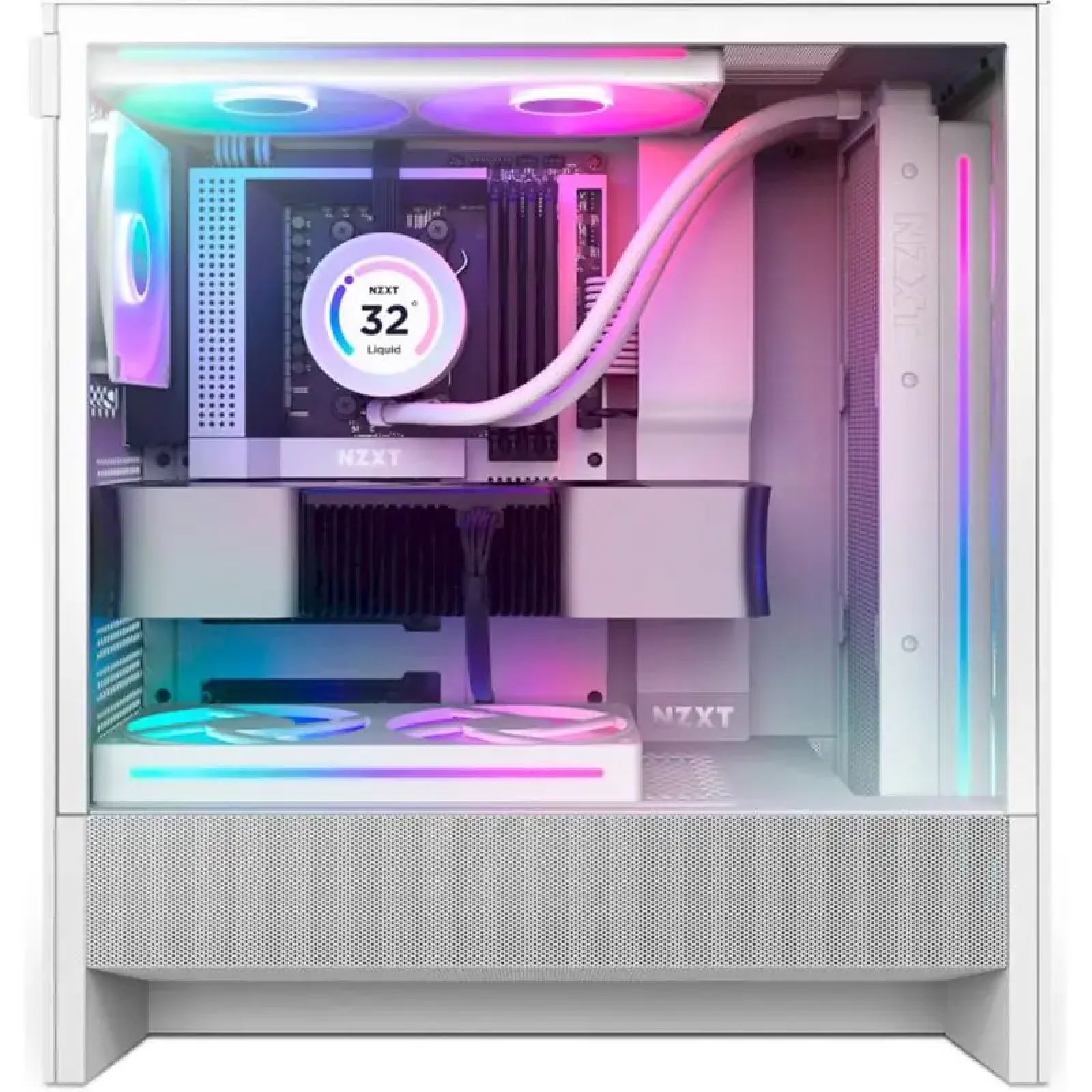 Корпус NZXT H5 Flow RGB White (CC-H52FW-R1) без БП UA