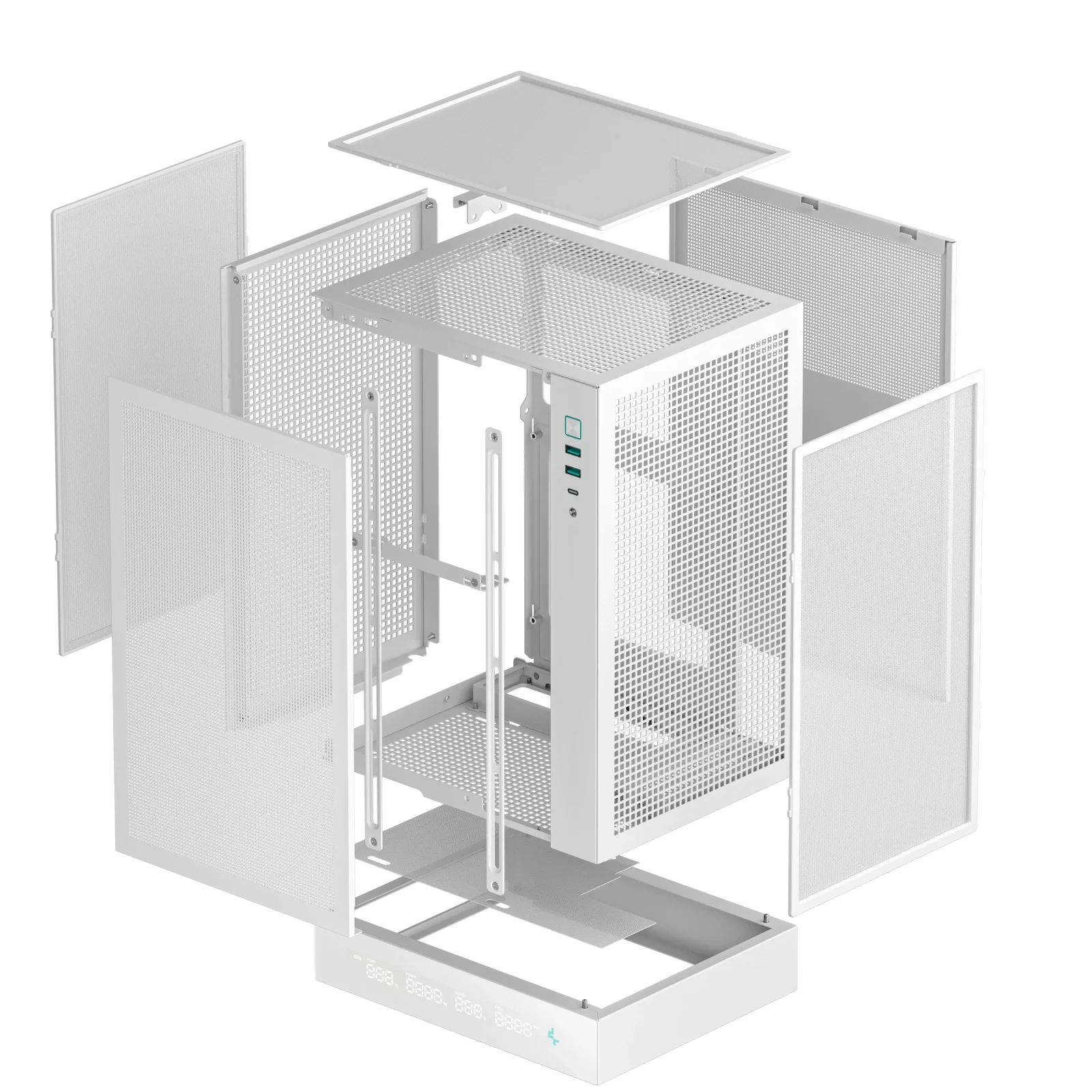 Корпус DeepCool CH170 Digital White (R-CH170-WHNPI0D-G-1) без БП UA