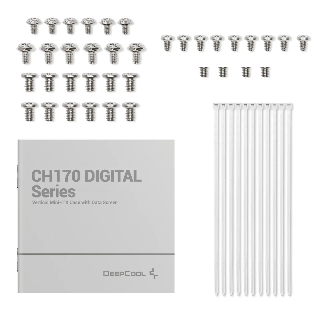 Корпус DeepCool CH170 Digital White (R-CH170-WHNPI0D-G-1) без БЖ UA