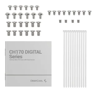 Корпус DeepCool CH170 Digital White (R-CH170-WHNPI0D-G-1) без БЖ UA
