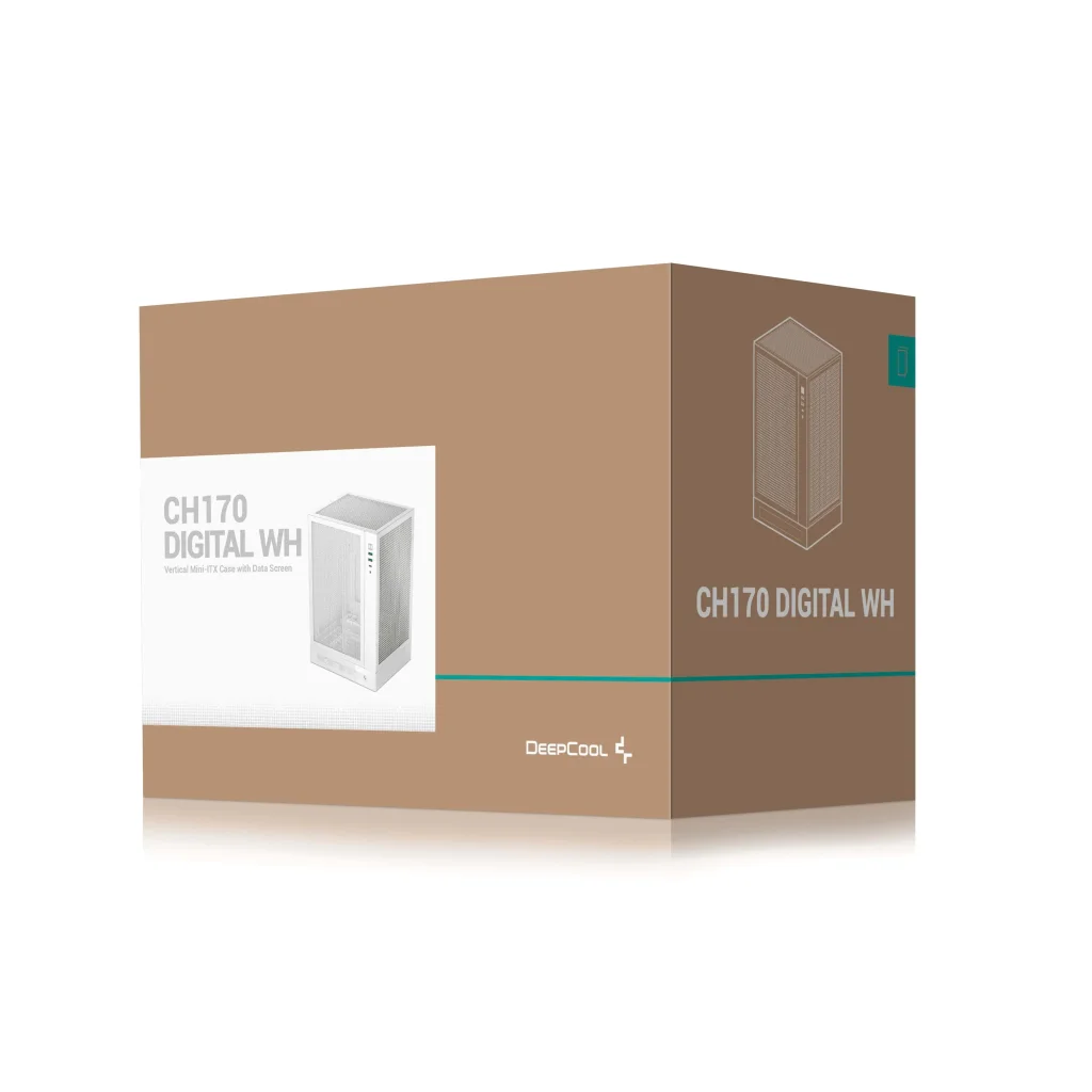 Корпус DeepCool CH170 Digital White (R-CH170-WHNPI0D-G-1) без БЖ UA