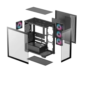 Корпус DeepCool CG580 4F Black (R-CG580-BKADA4-G-1) без БП UA