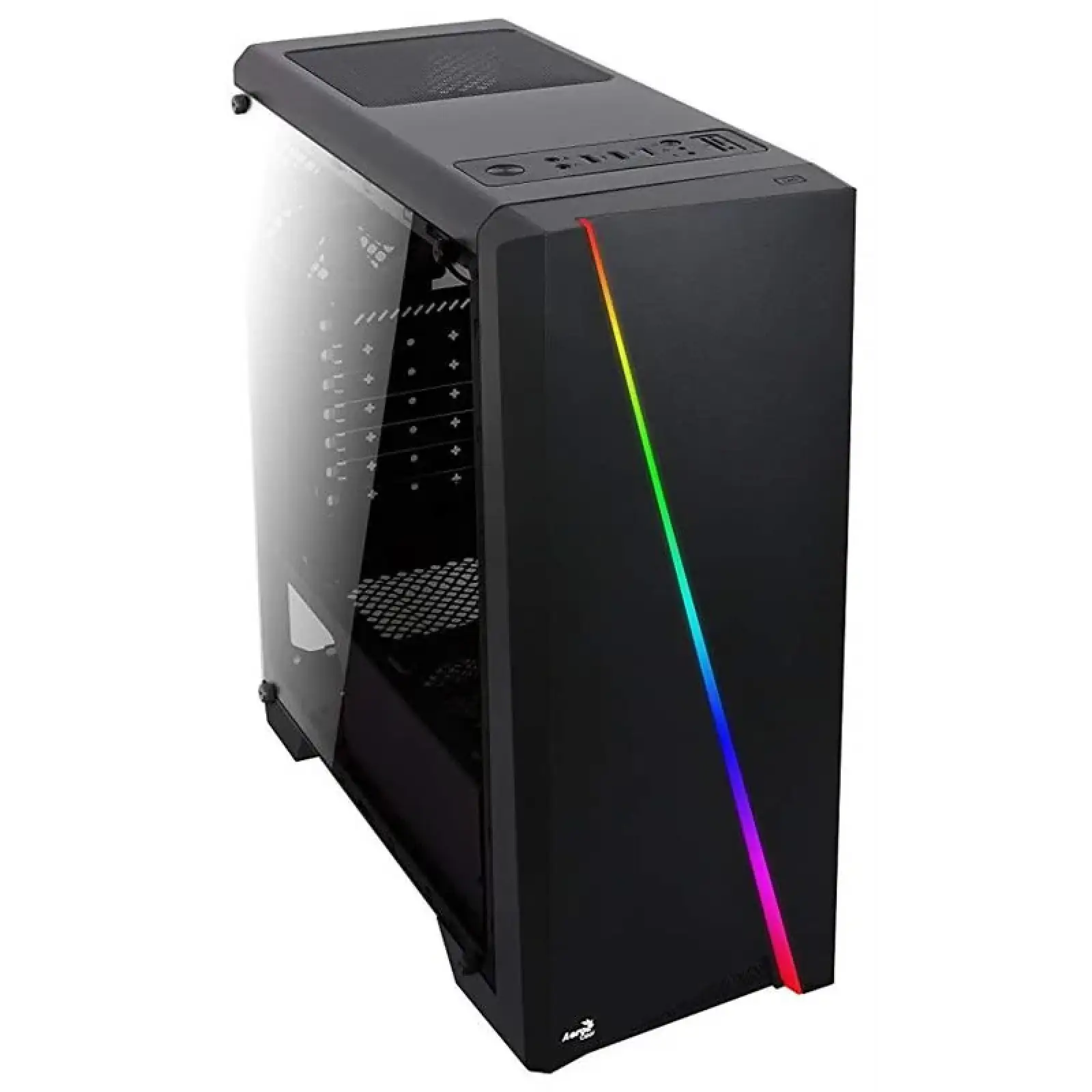 Корпус AeroCool Cylon BG RGB (Cylon BG Tempered Glass) Black без БП, PGS CYLON Black BG UA