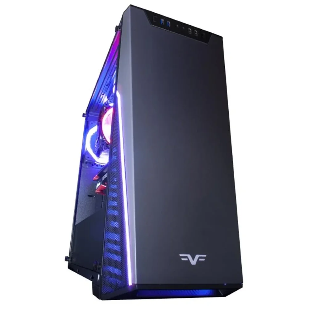 Корпус Frime MarkIII 2*USB3.0 без БЖ (MarkIII-U3-GLS-3RGBF-WP) UA