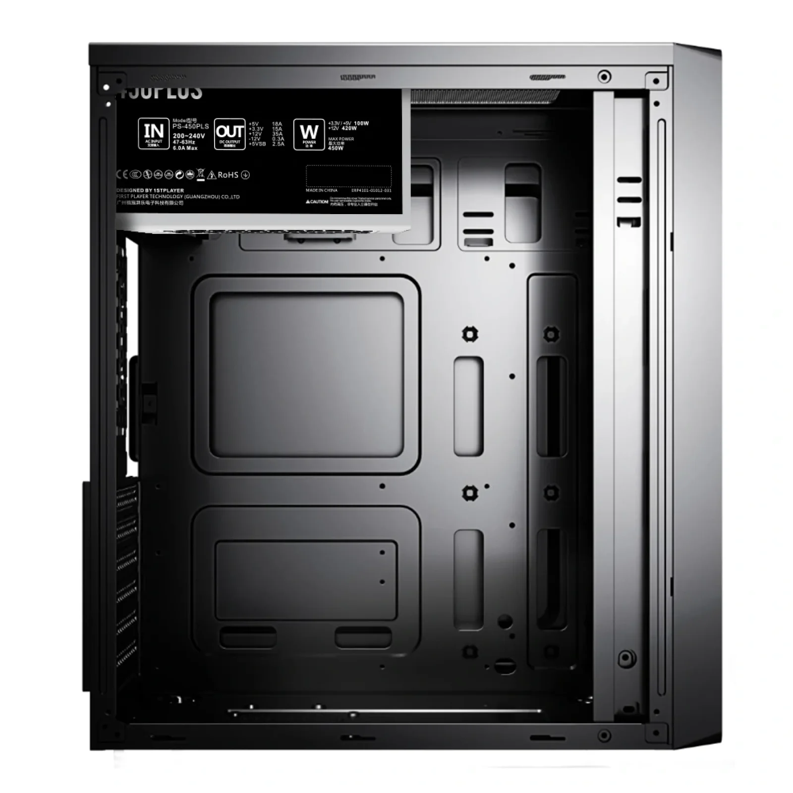 Корпус 1stPlayer A3-500PLS Black 500W UA