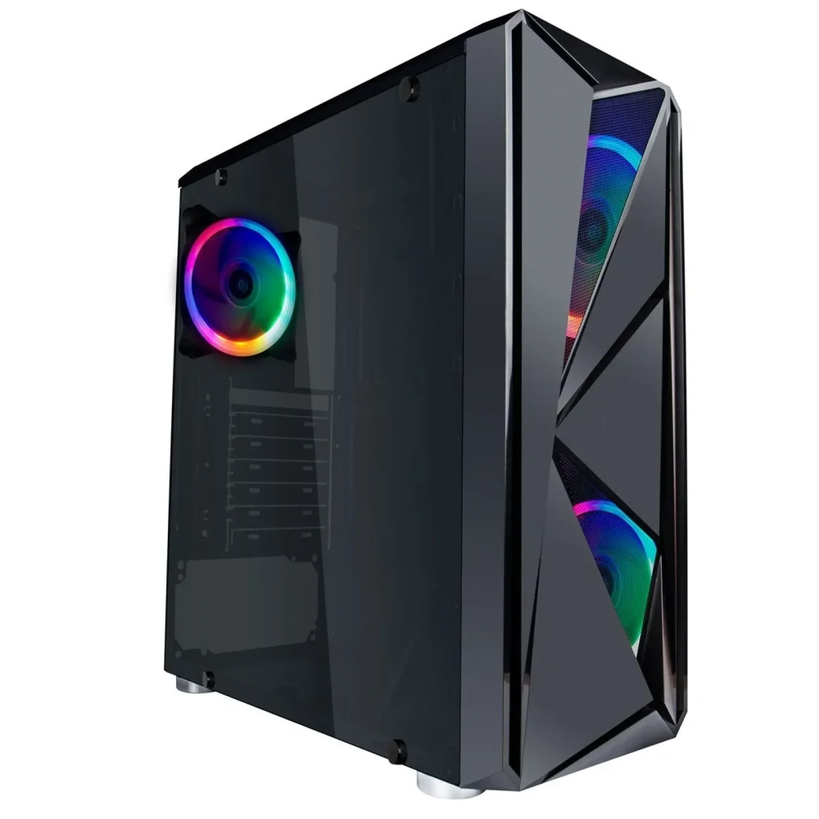 Корпус 1stPlayer F4-3R1 Color LED Black 600W, F4-3R1&PS-600FK UA