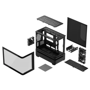 Корпус Asus Prime AP202 ARGB Tempered Glass Black без БП (90DC00P0-B19000) UA