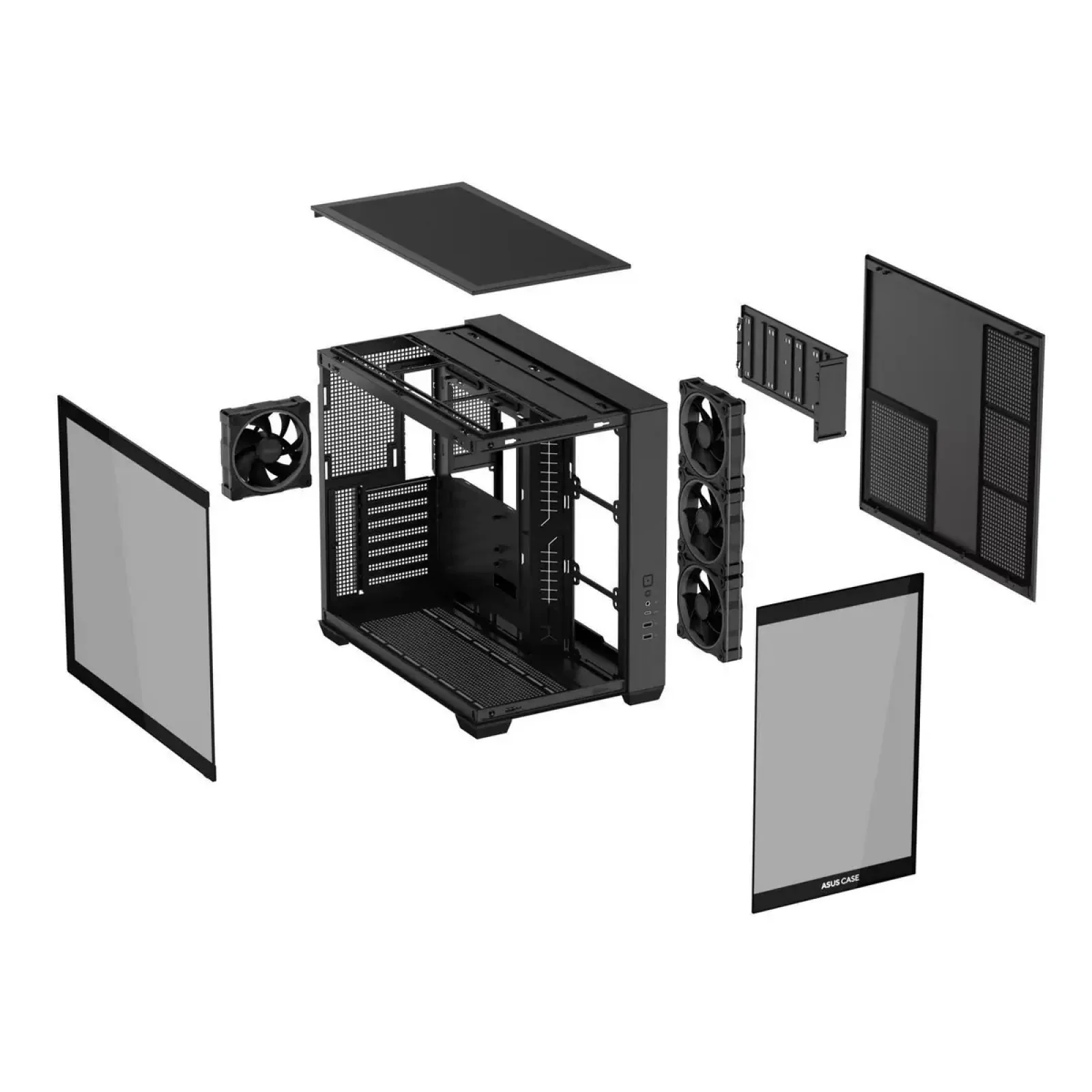 Корпус Asus A32 Plus Black Tempered Glass (90DC00S0-B19000) UA