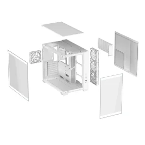 Корпус Asus A32 Plus White Tempered Glass (90DC00S3-B19000) UA