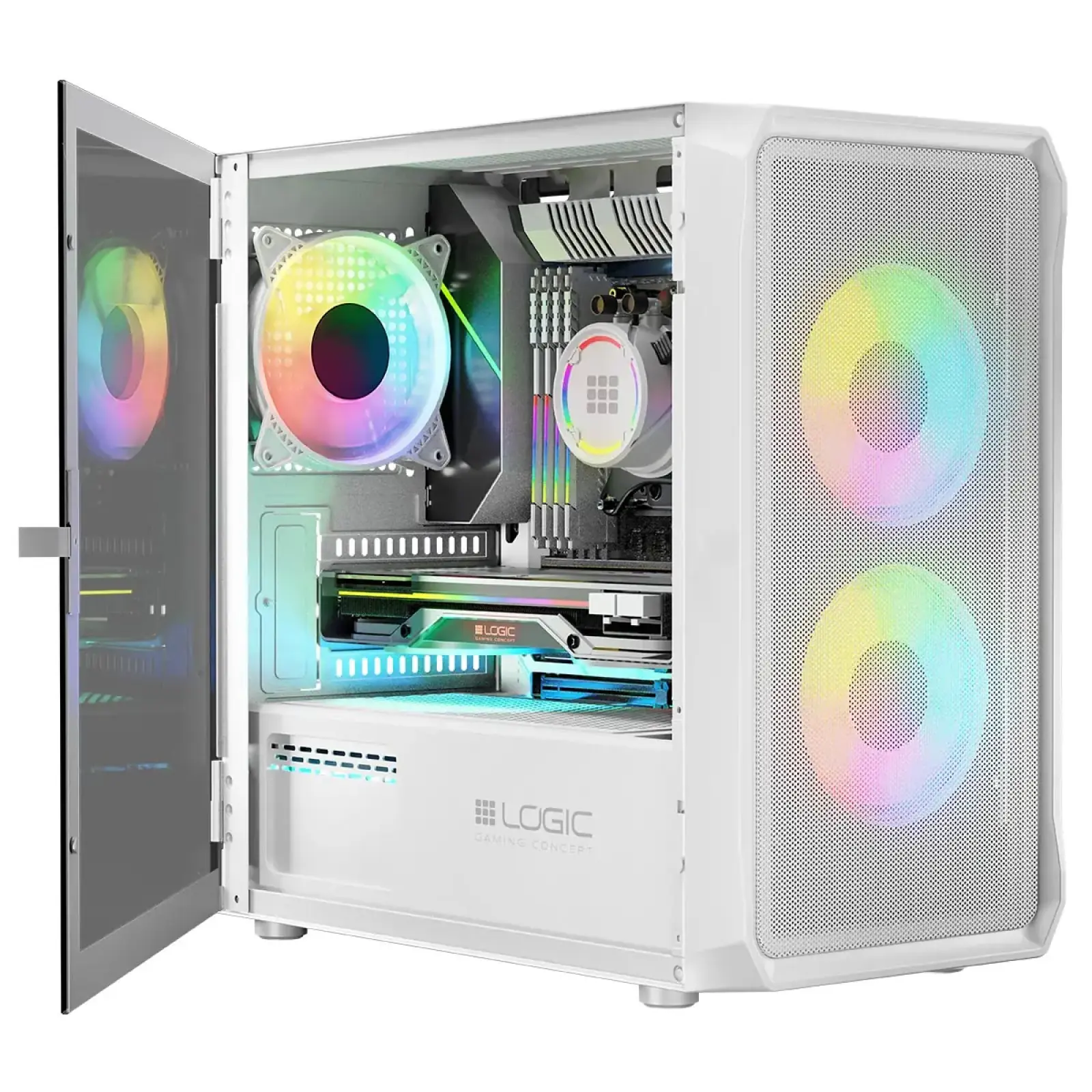 Корпус LogicConcept Portos ARGB Mini White без БП (AM-PORTOS-20-0000000-0002) UA