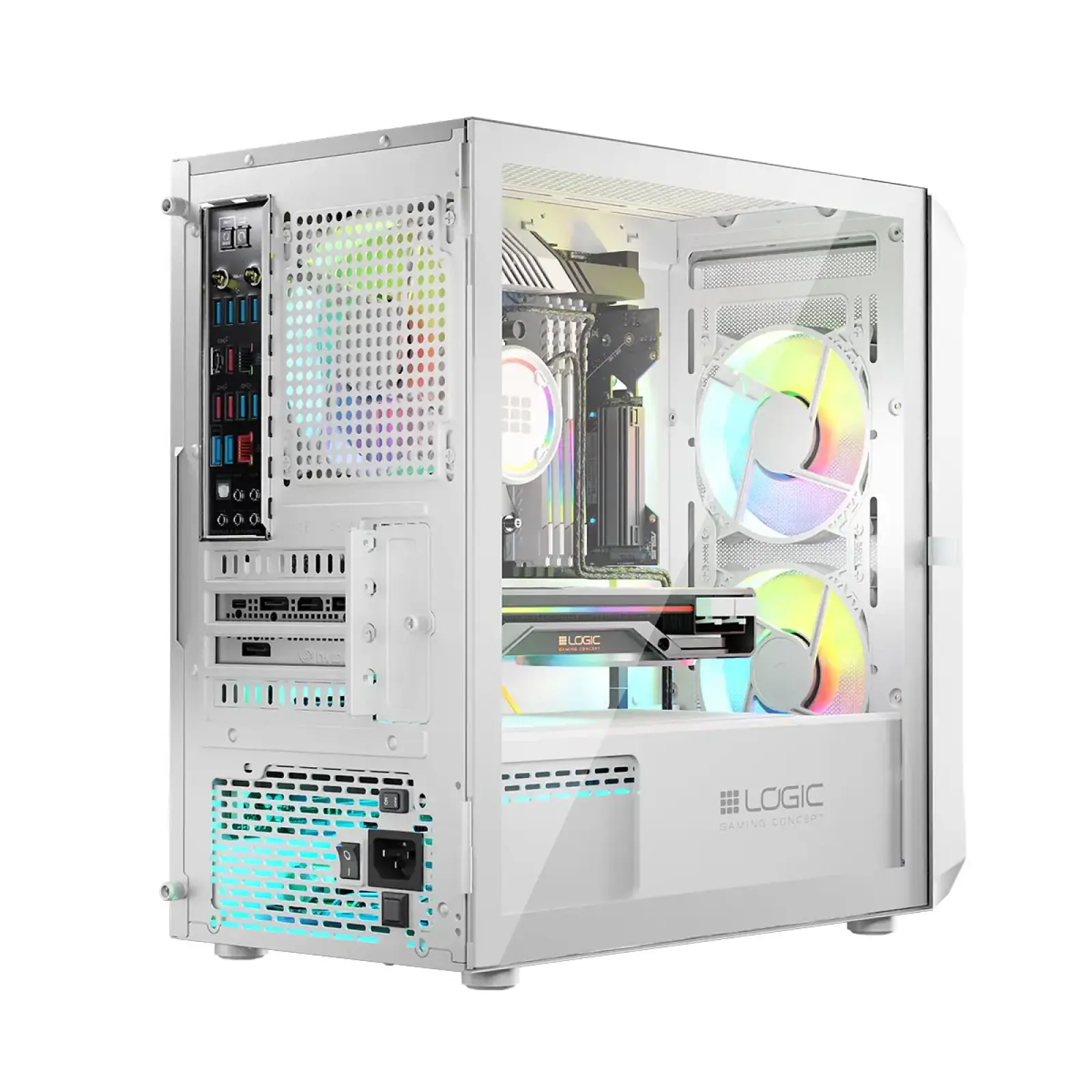 Корпус LogicConcept Portos ARGB Mini White без БП (AM-PORTOS-20-0000000-0002) UA