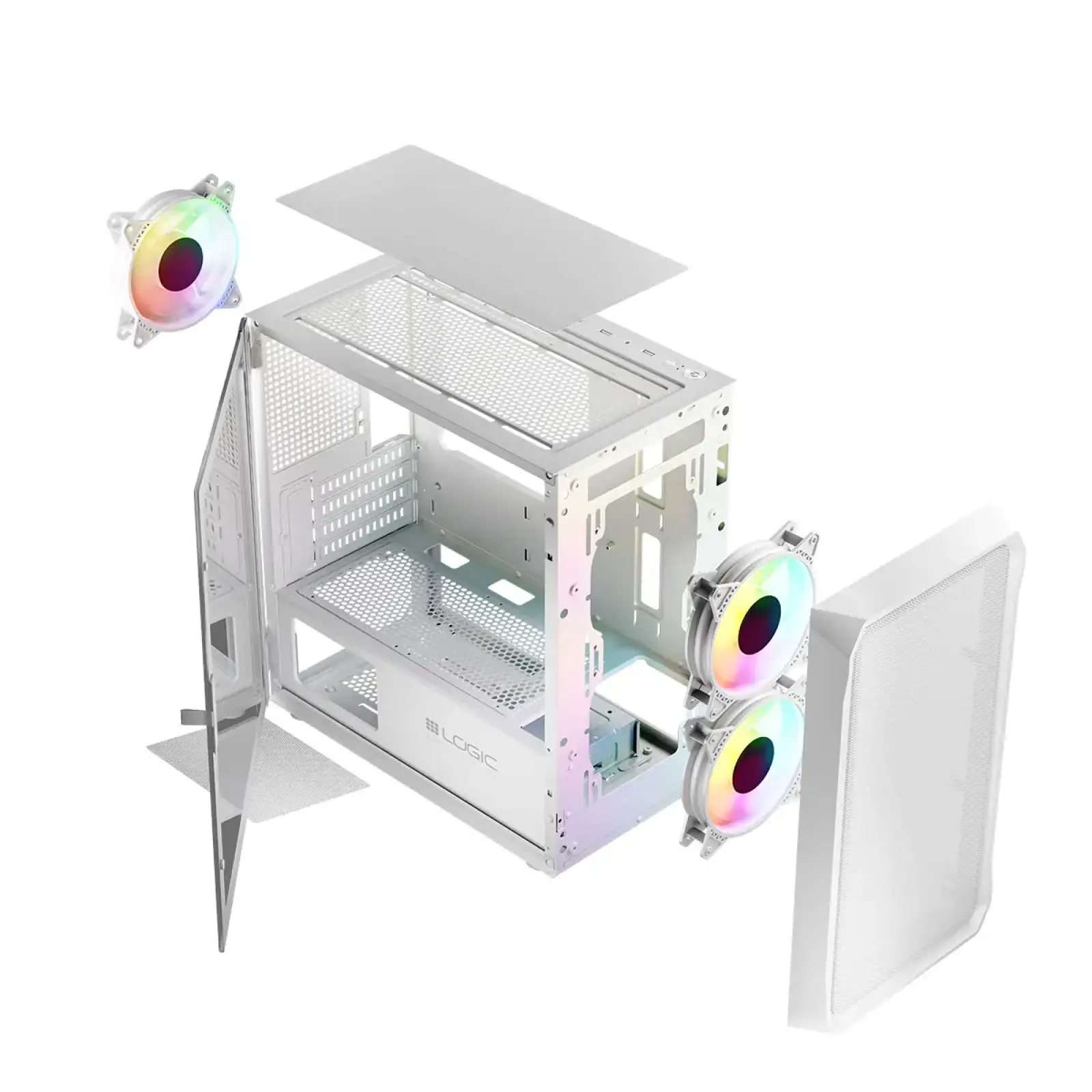 Корпус LogicConcept Portos ARGB Mini White без БП (AM-PORTOS-20-0000000-0002) UA