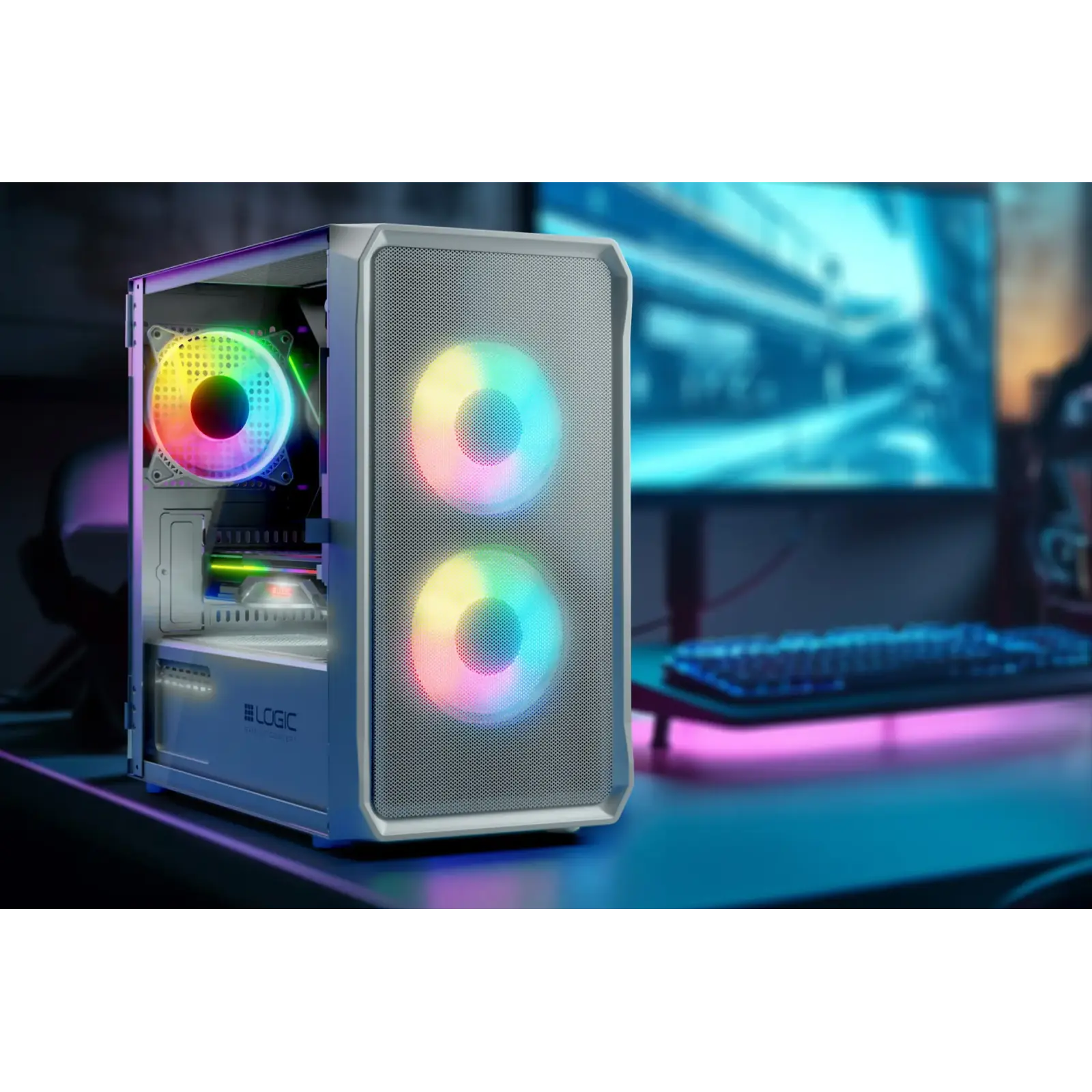 Корпус LogicConcept Portos ARGB Mini White без БП (AM-PORTOS-20-0000000-0002) UA