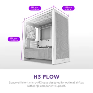 Корпус NZXT H3 Flow White без БЖ (CC-H31FW-01) UA