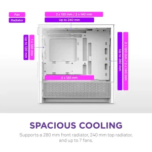 Корпус NZXT H3 Flow White без БЖ (CC-H31FW-01) UA