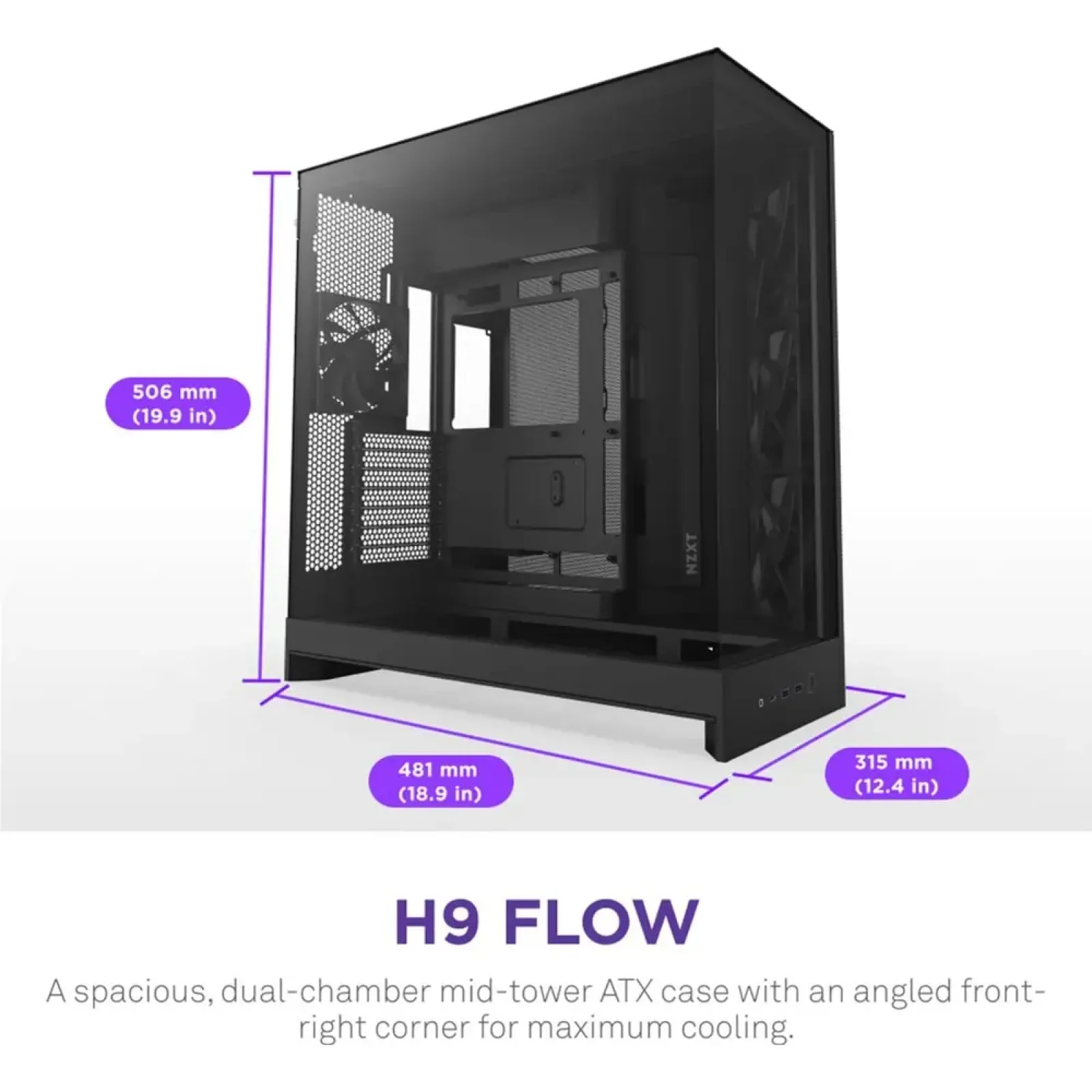 Корпус NZXT H9 Flow Black без БП (CM-H92FB-01) UA