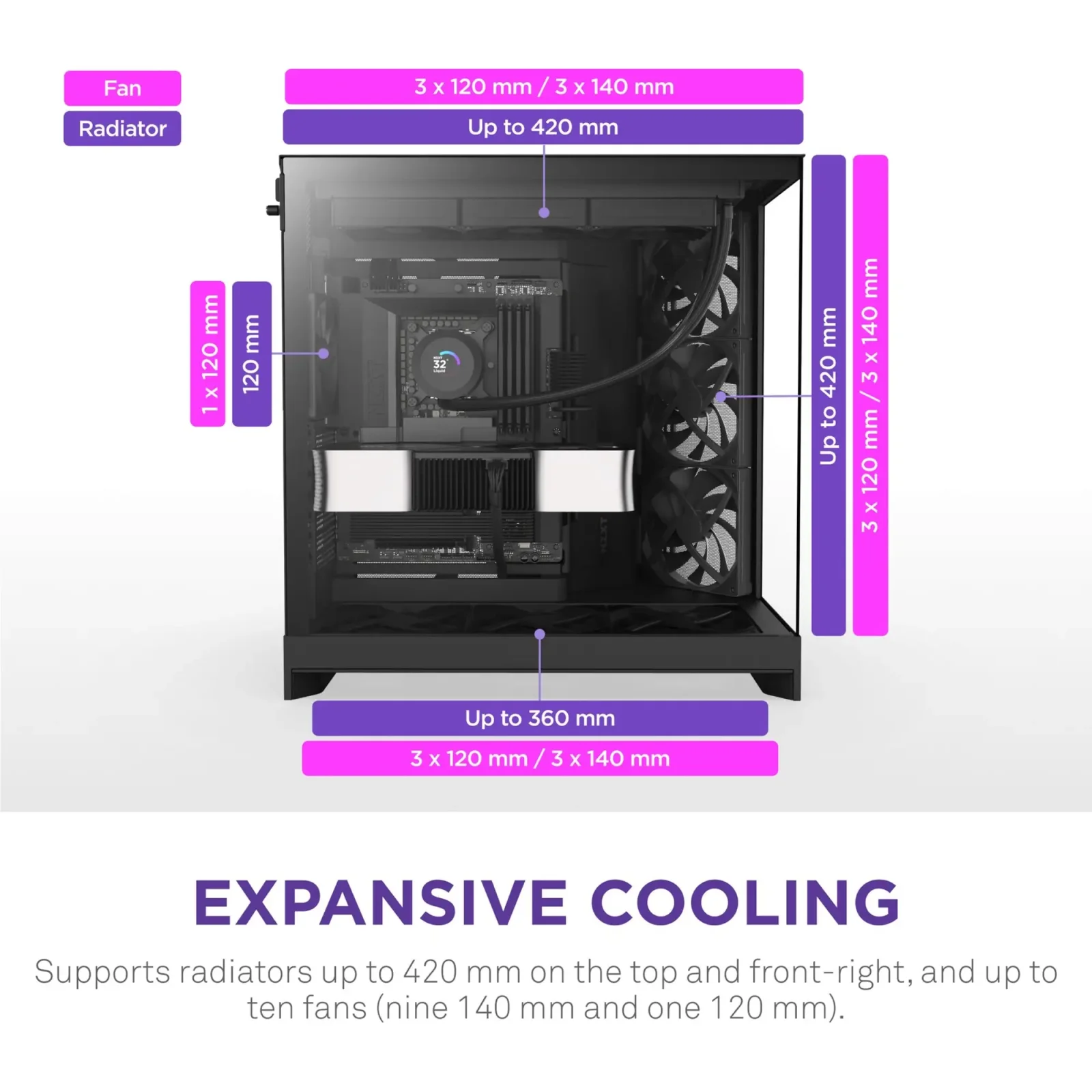 Корпус NZXT H9 Flow Black без БП (CM-H92FB-01) UA