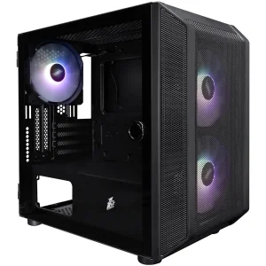 Корпус 1stPlayer D3-BK-3F7-14 Black без БЖ UA