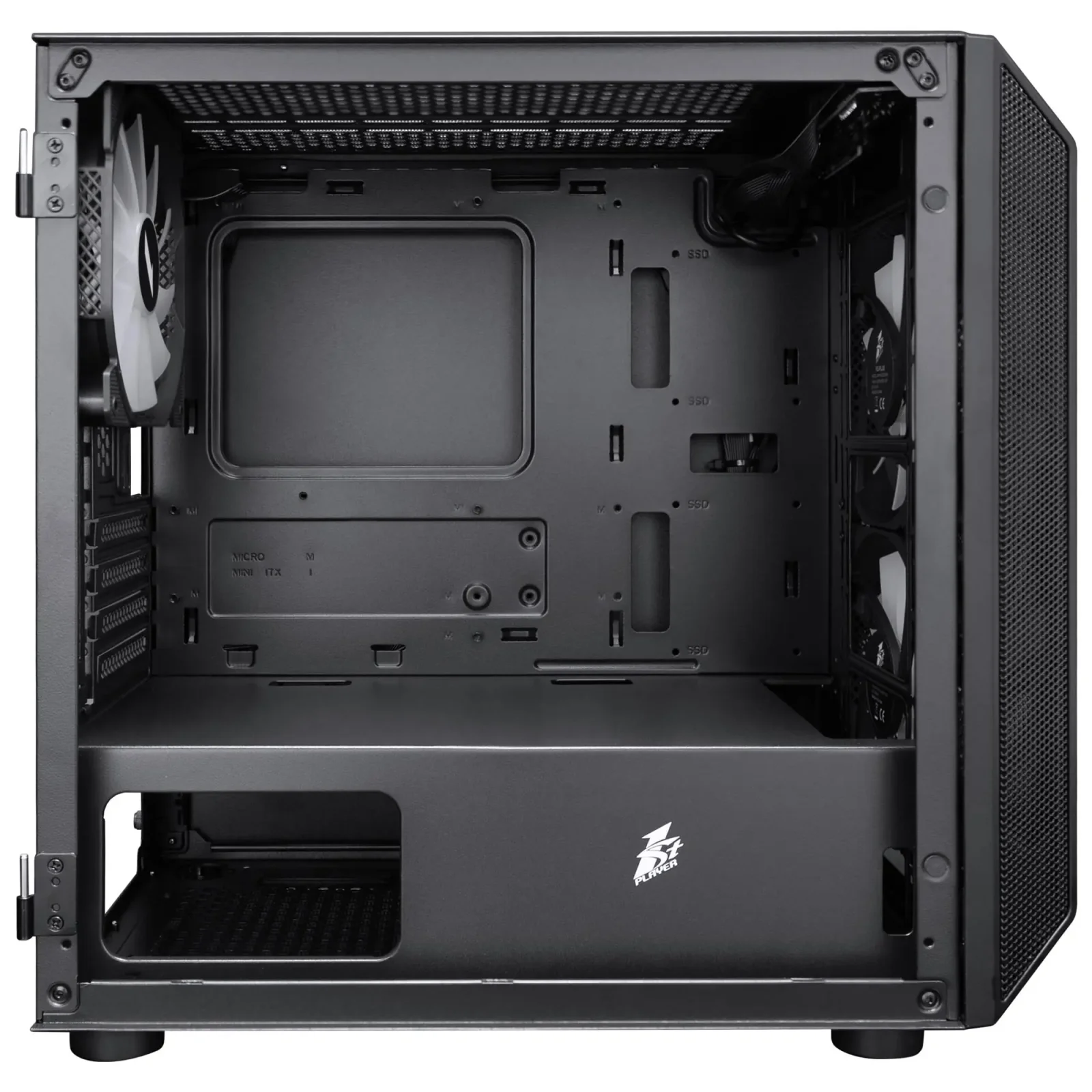 Корпус 1stPlayer D3-BK-3F7-14 Black без БП UA
