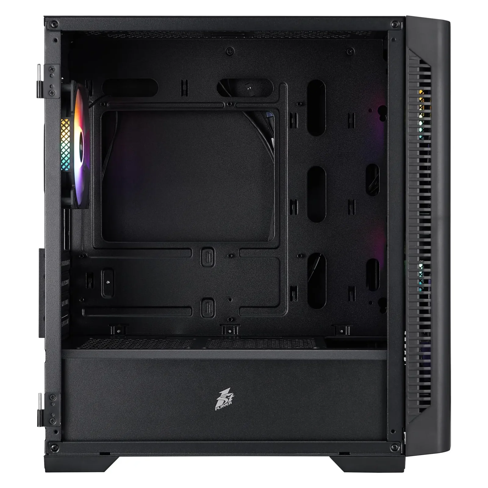 Корпус 1stPlayer D4-M-BK-2F1P-1F1 Black UA