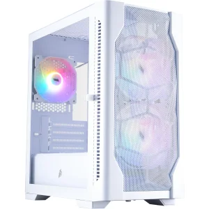 Корпус 1stPlayer D4-M-WH-2F1P-W-1F1-W White UA