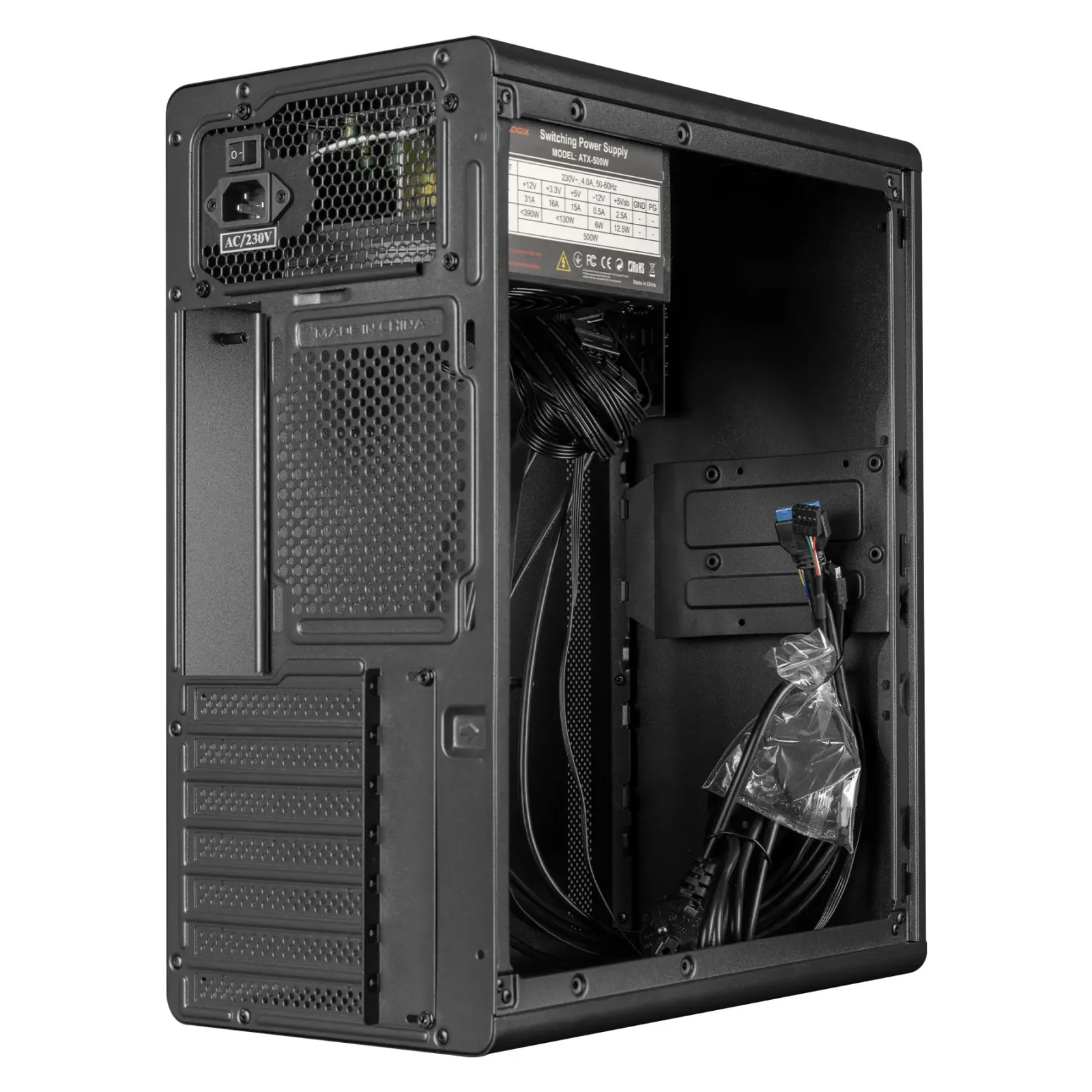 Корпус Prologix E127 500W Black UA