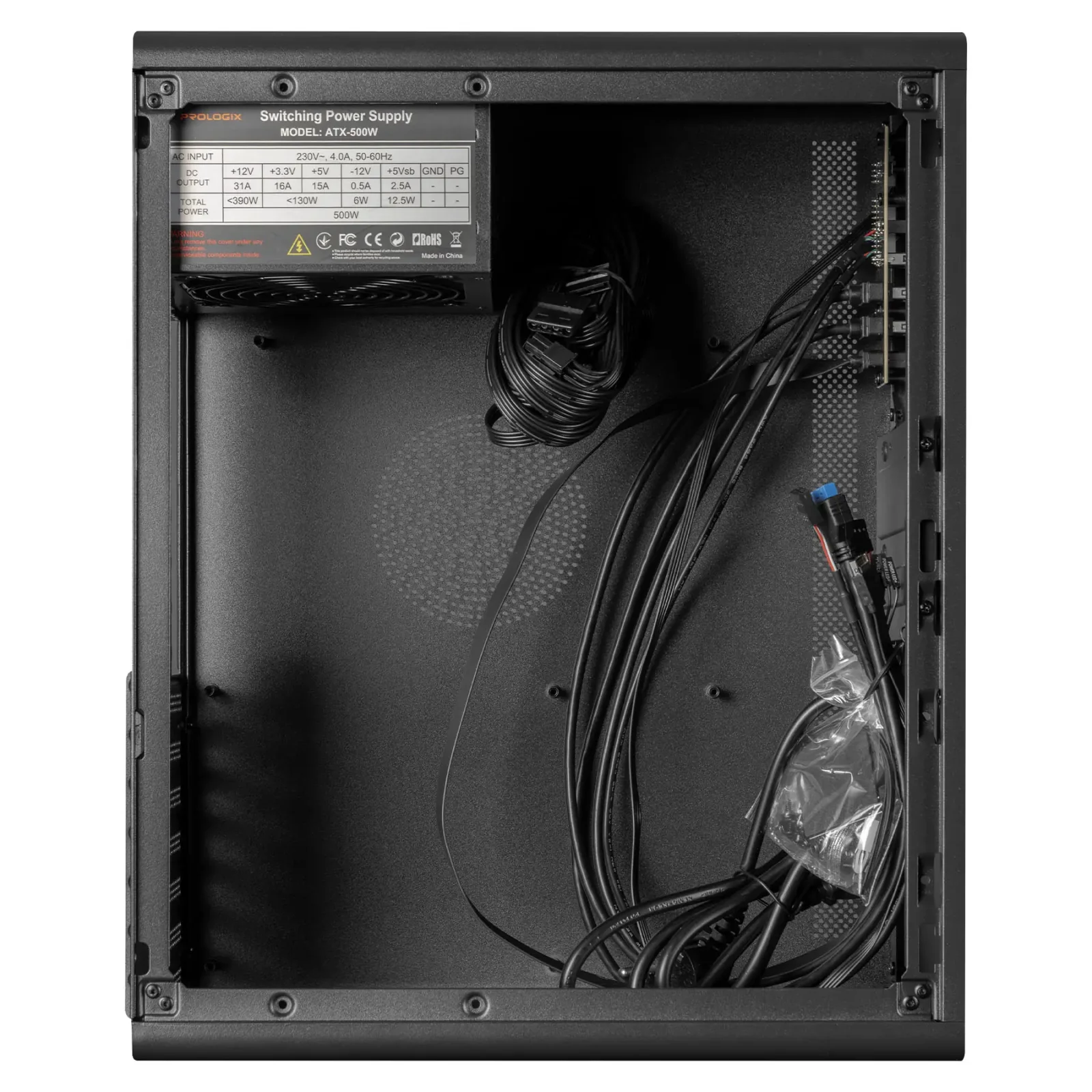 Корпус Prologix E127 500W Black UA