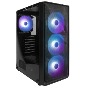 Корпус 1stPlayer FD3-BK-4F7 Black без БЖ UA