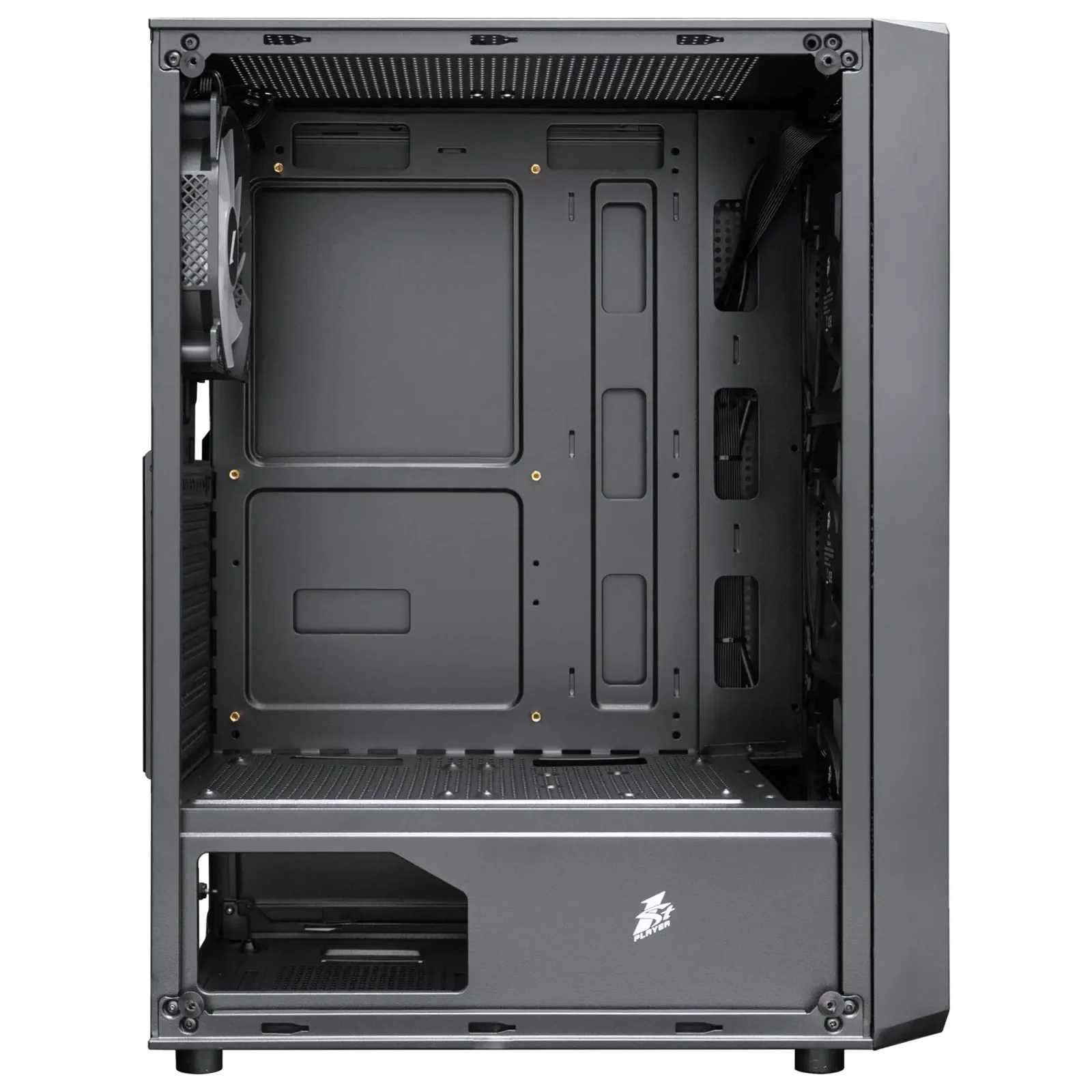Корпус 1stPlayer FD3-BK-4F7 Black без БП UA